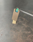 Captured Opal and Golden Sheet Earrings