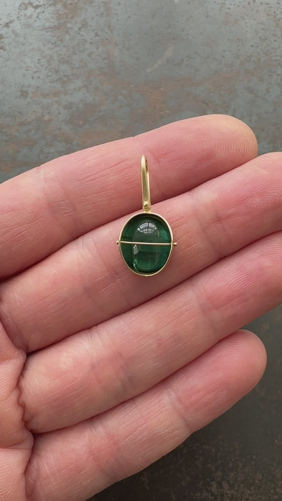 
                
                    Load and play video in Gallery viewer, Captured Teal Green Tourmaline Pendant
                
            