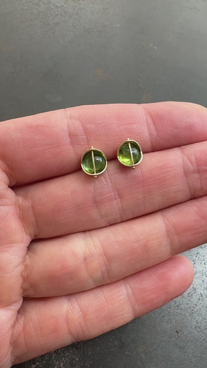 
                
                    Load and play video in Gallery viewer, Captured Green Tourmaline Studs
                
            