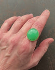 Chrysoprase Spin Ring