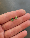 Captured Green Tourmaline Studs