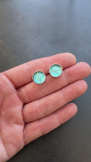 
                
                    Load and play video in Gallery viewer, Captured Amaroo Turquoise Studs
                
            