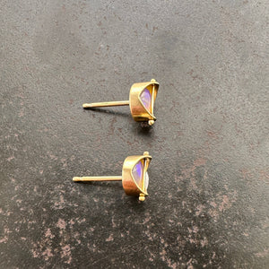 Captured Sunset - Lightning Ridge Opal Studs