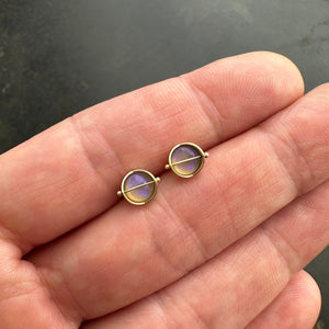 Captured Sunset - Lightning Ridge Opal Studs