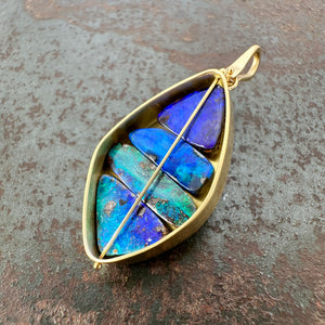 Captured Boulder Opal pendant