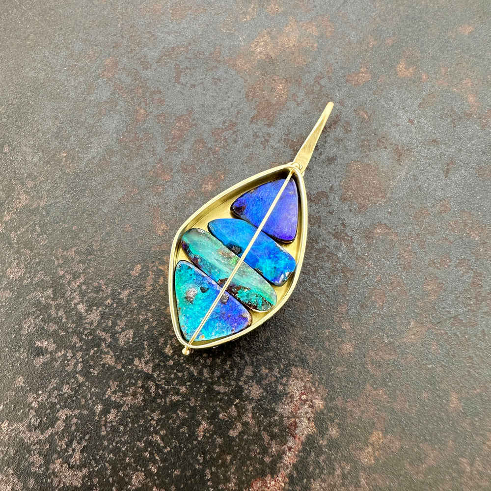 Captured Boulder Opal pendant