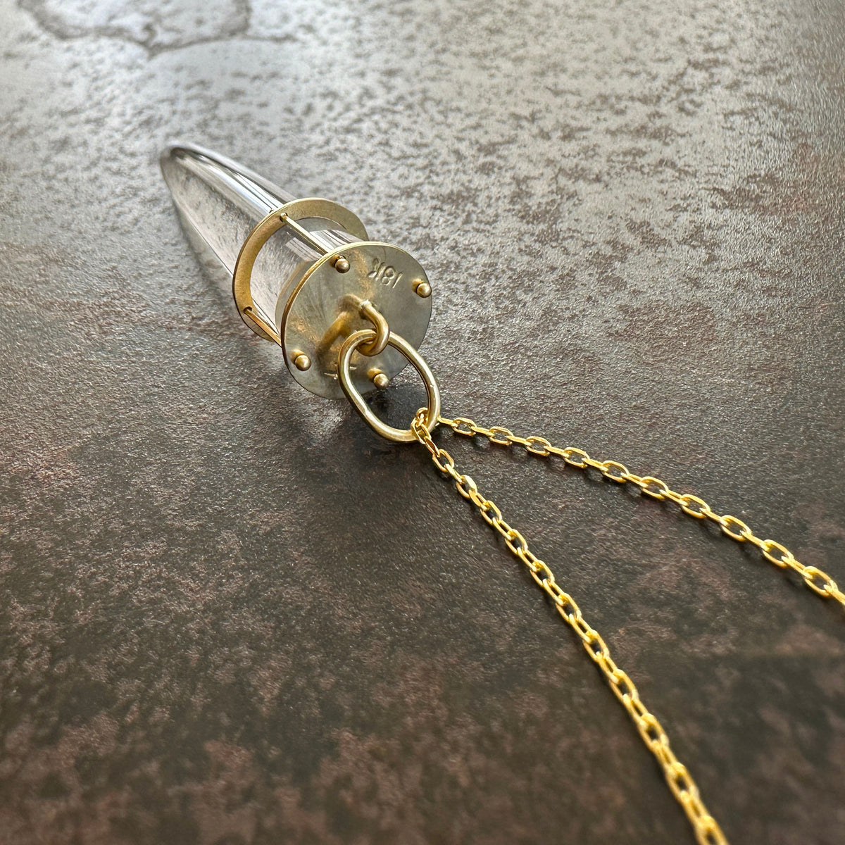 Captured Quartz Torpedo Pendant