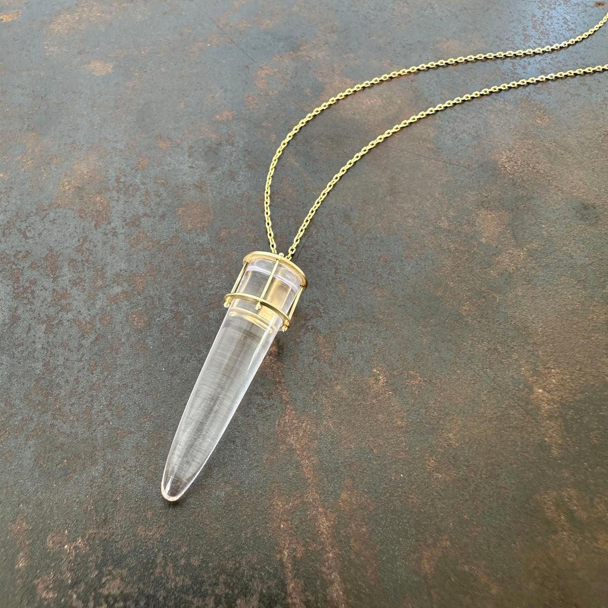 Captured Quartz Torpedo Pendant