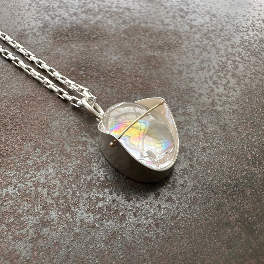 
                
                    Load image into Gallery viewer, Captured Rainbow Quartz Necklace
                
            