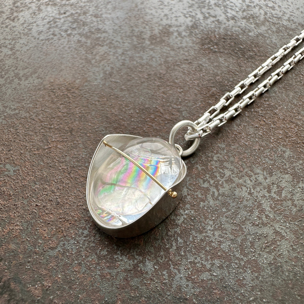 
                
                    Load image into Gallery viewer, Captured Rainbow Quartz Necklace
                
            