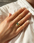 Captured Rectangle Opal Ring