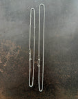 enhydro quartz 18k bimetal necklace with 3 way silver rolo chain
