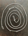 enhydro quartz 18k bimetal necklace with 3 way silver rolo chain