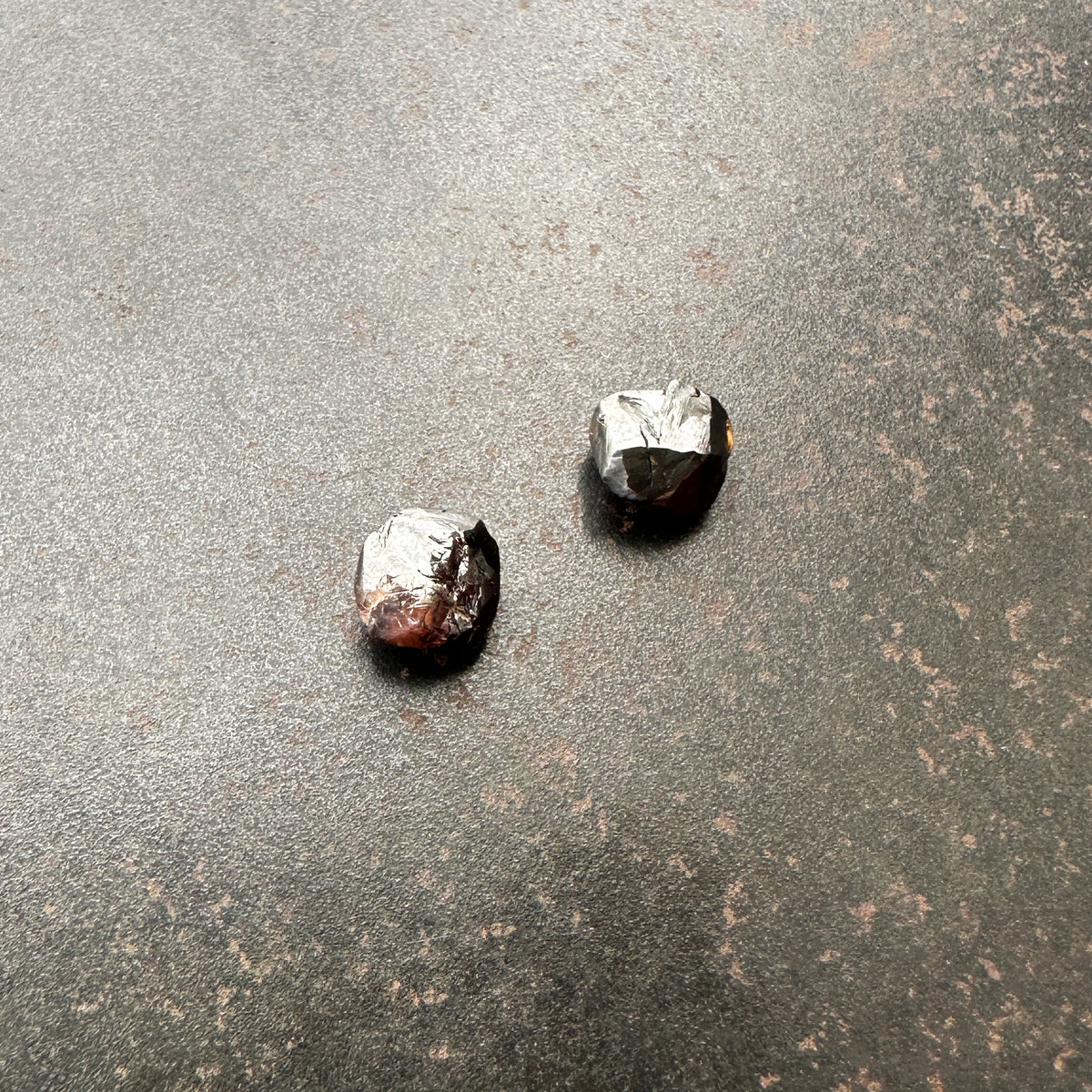 Rough Black Diamond Pair