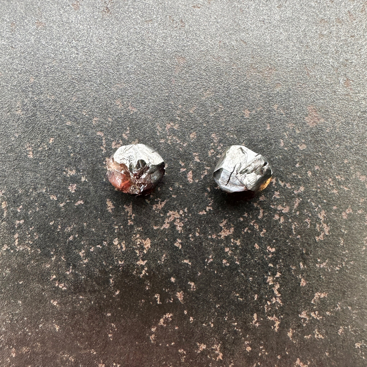 Rough Black Diamond Pair