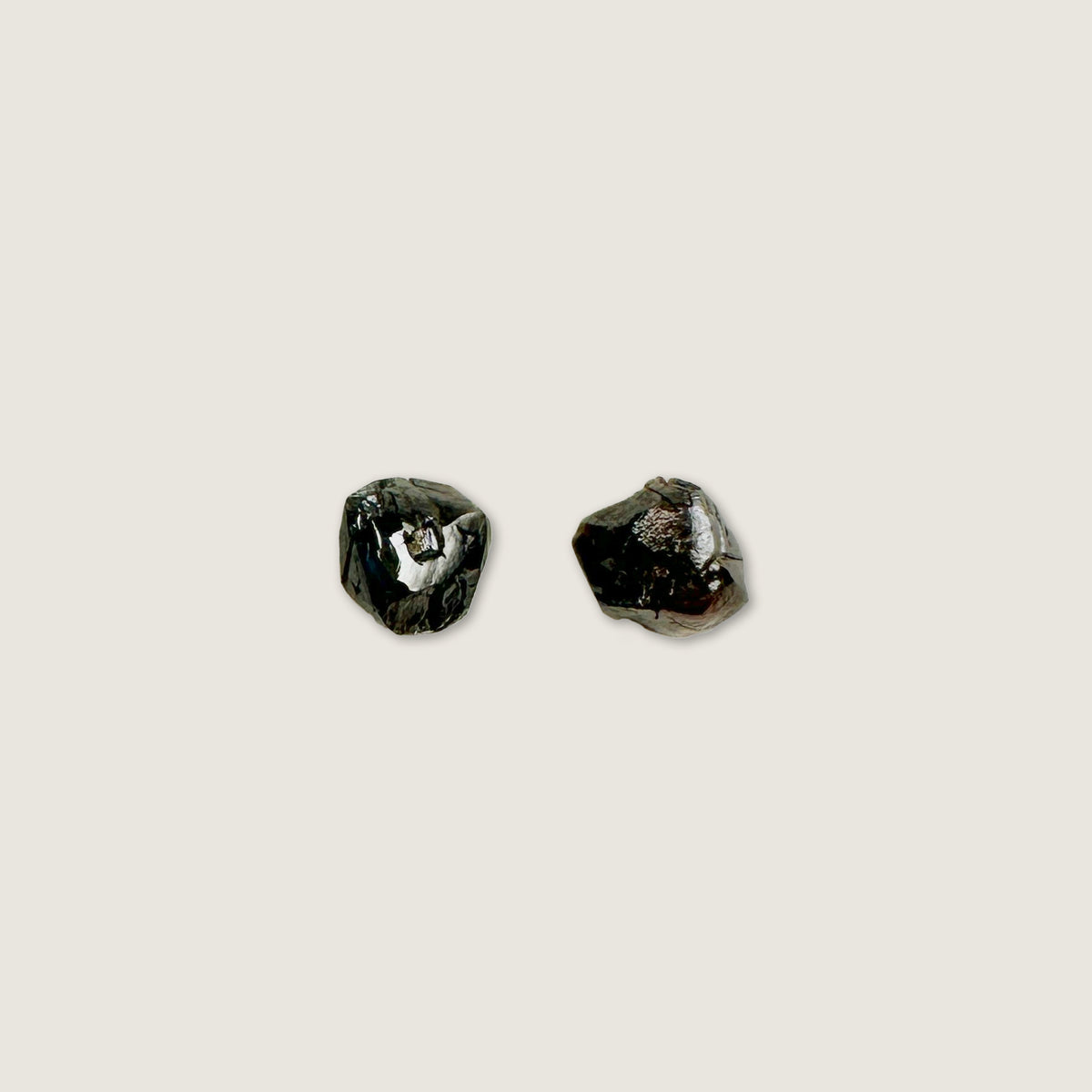 Rough Black Diamond Pair