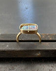 Captured Lightning Ridge Opal Ring