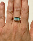 Captured Lightning Ridge Opal Ring