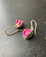 Captured Ruby Drop Earrings