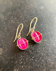 Captured Ruby Drop Earrings