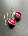 Captured Ruby Drop Earrings