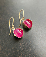 Captured Ruby Drop Earrings