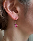 Captured Ruby Drop Earrings