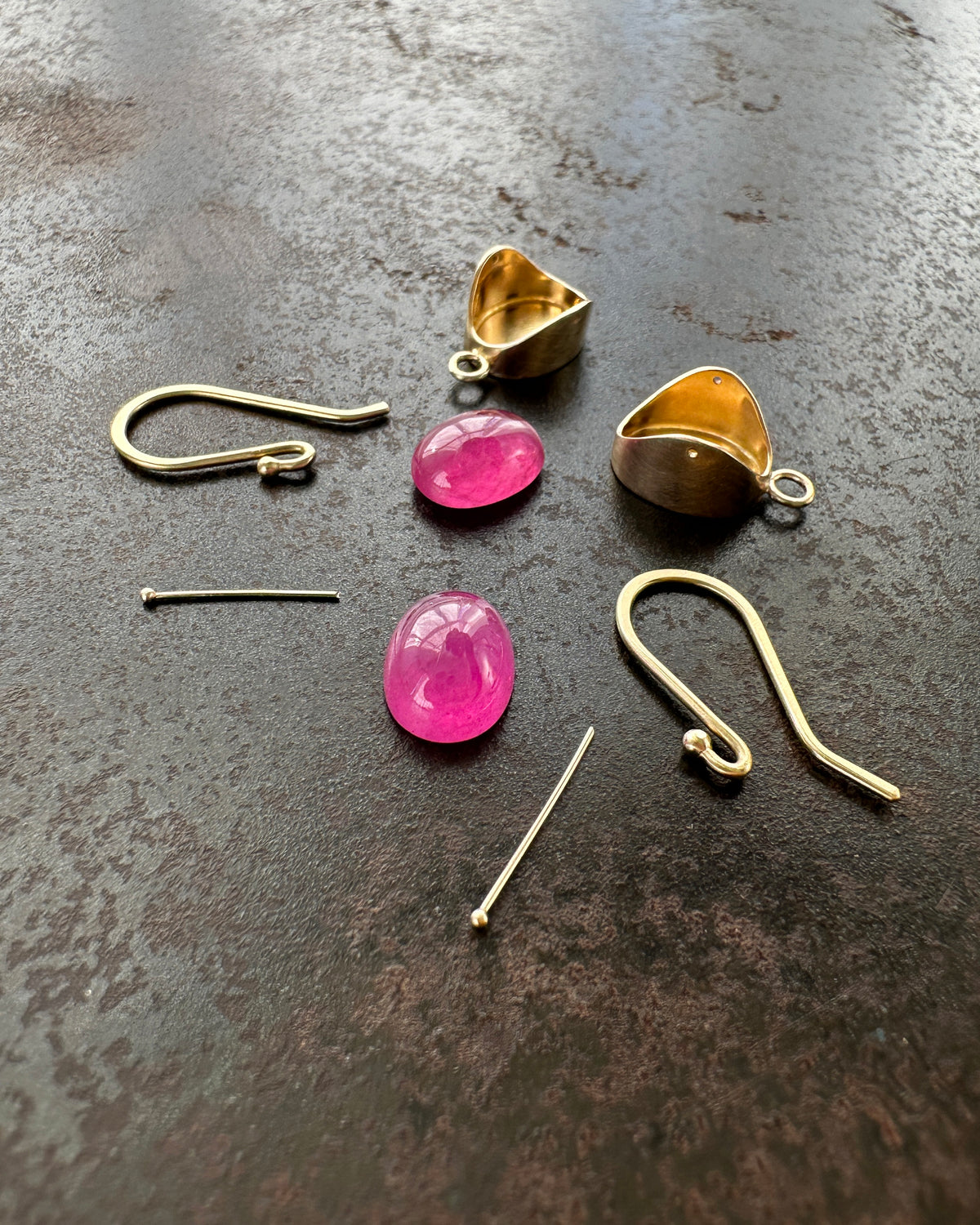 Captured Ruby Drop Earrings