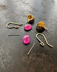 Captured Ruby Drop Earrings