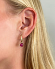 Captured® Ruby Charms and Hoop Earrings