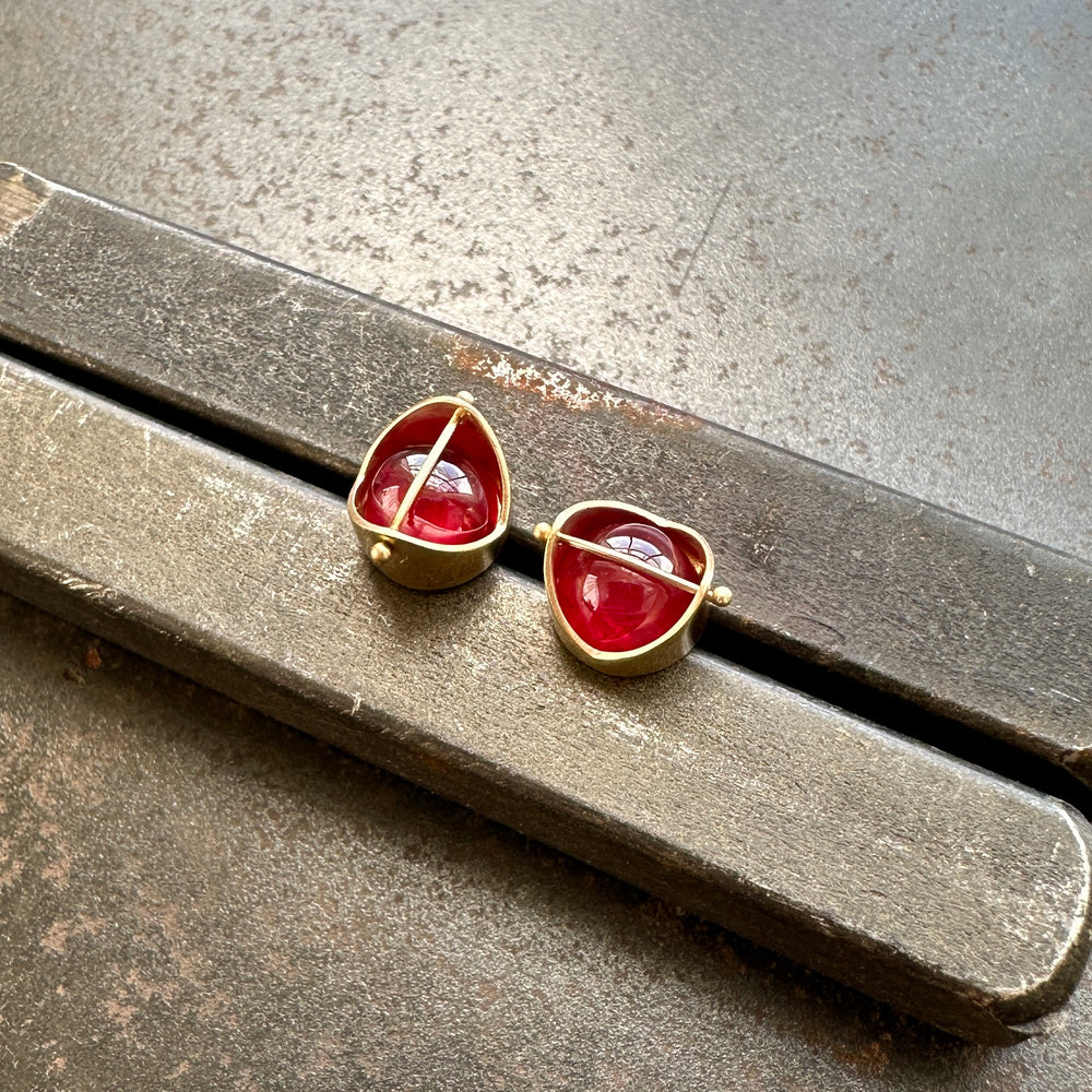 Captured Ruby Studs