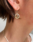 Captured Rutilated Quartz Orb Drop Earrings