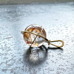 Captured Rutilated Quartz Orb Charm