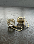Captured Rutilated Quartz Orb Drop Earrings