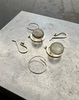 Captured Rutilated Quartz Orb Drop Earrings