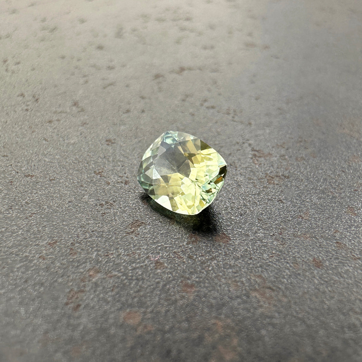 Chartreuse Cushion Cut Madagascar Sapphire