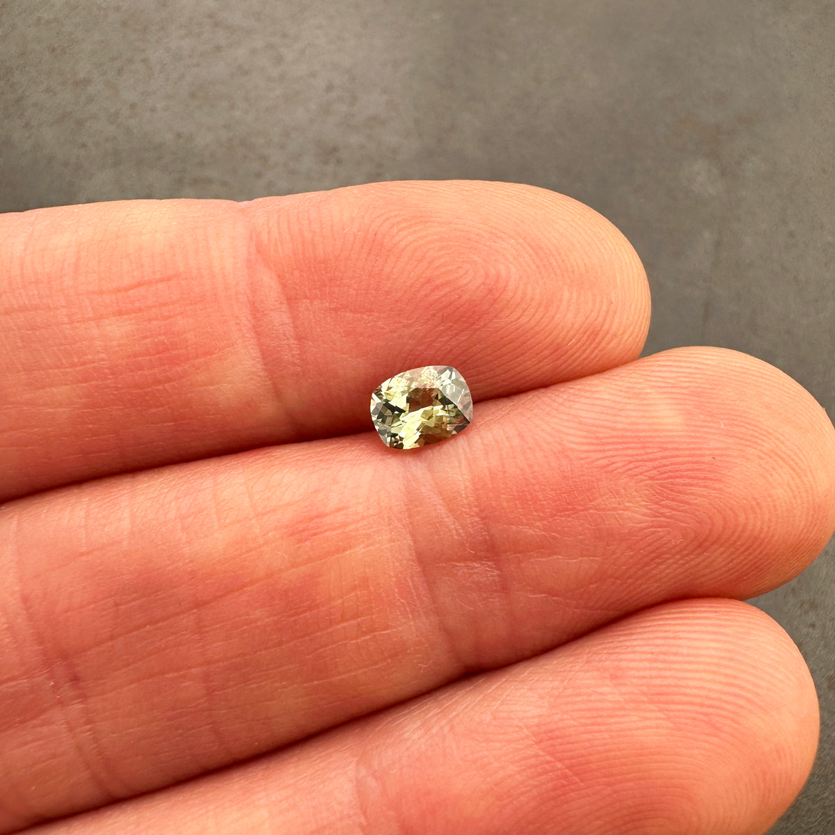 Chartreuse Cushion Cut Madagascar Sapphire