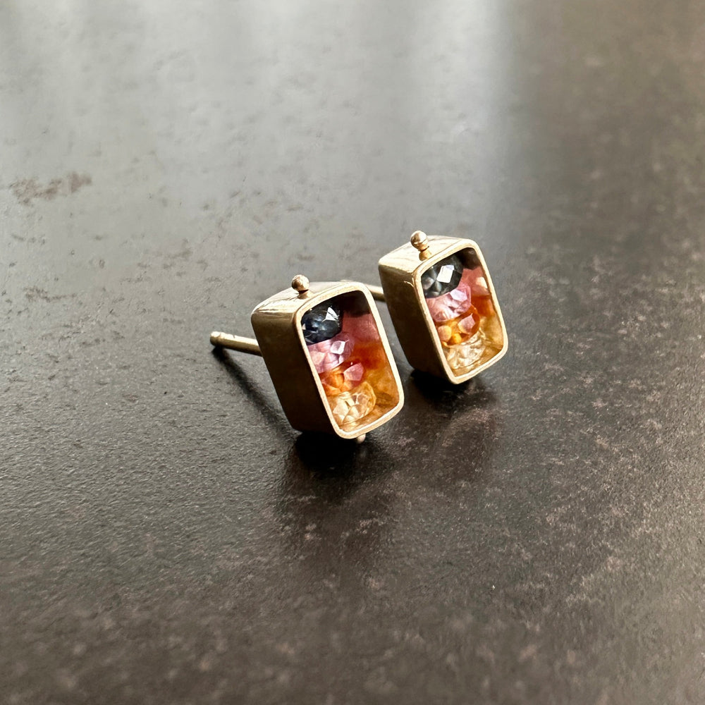 
                
                    Load image into Gallery viewer, Sapphire Bead Studs
                
            