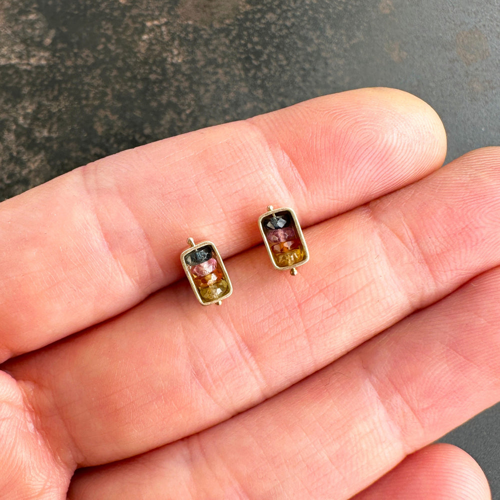 
                
                    Load image into Gallery viewer, Sapphire Bead Studs
                
            