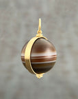 Saturn Agate Orb Pendant