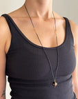 Saturn Agate Orb Pendant