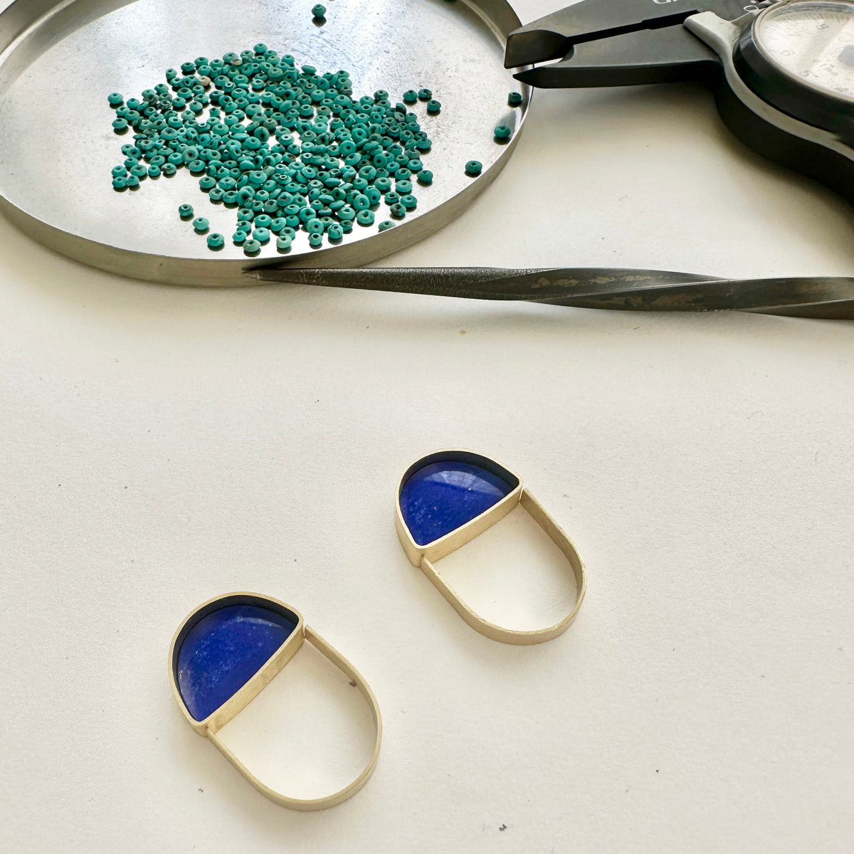 Captured® Lapis &amp; Persian Turquoise Beaded Scarab Pendant