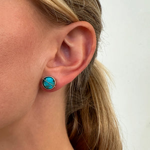 Captured Sierra Turquoise Stud Earrings