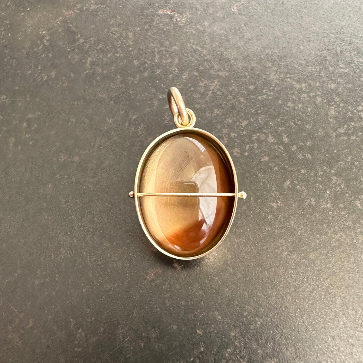 Captured Smoky Topaz Charm