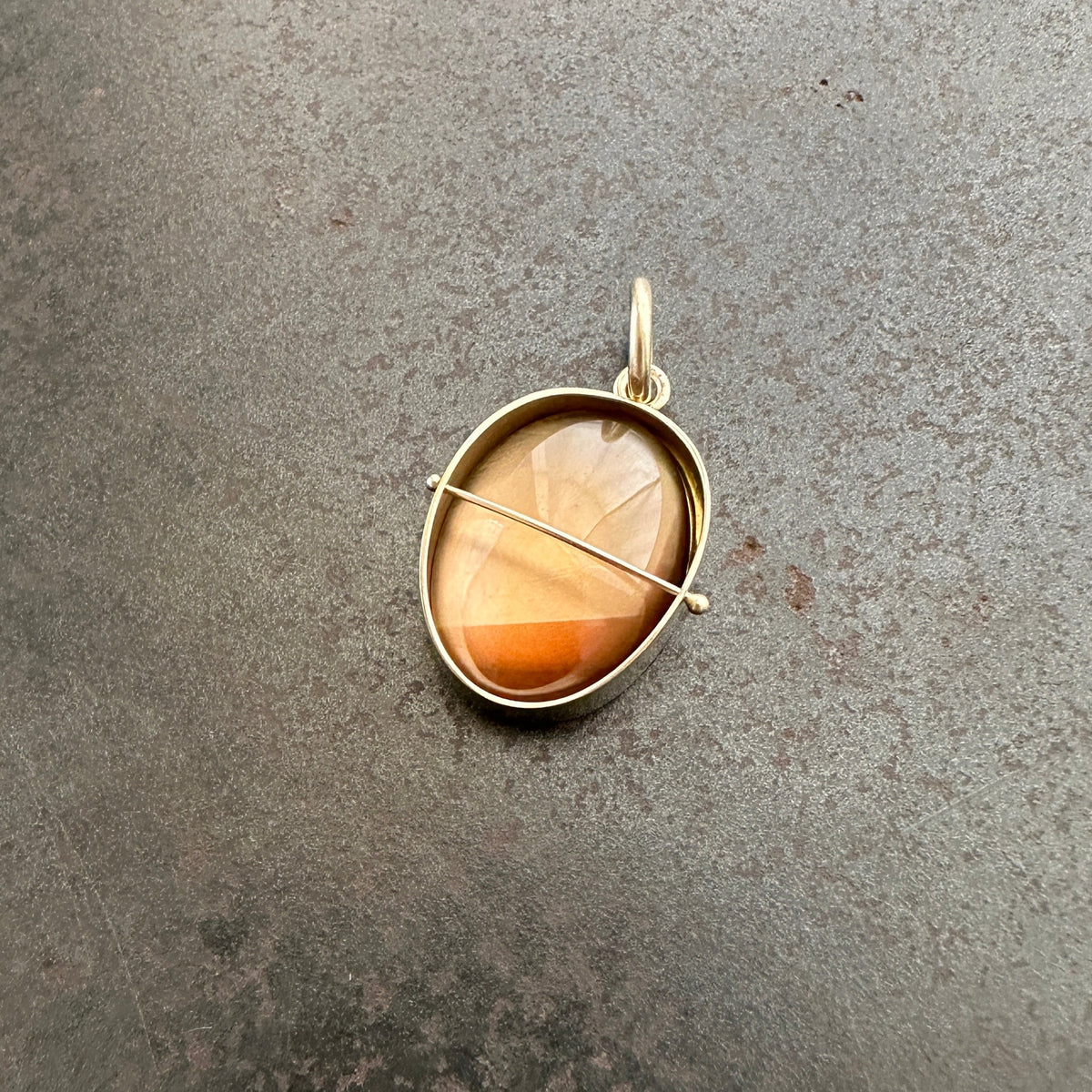 Captured Smoky Topaz Charm