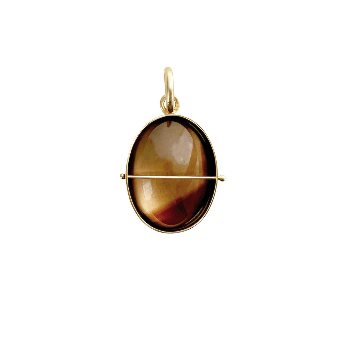Captured Smoky Topaz Charm