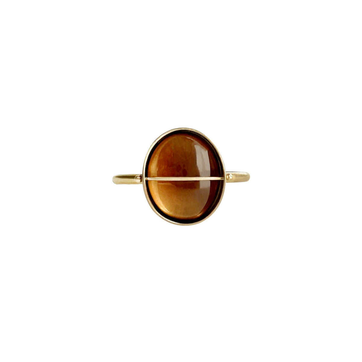 Captured Smoky Topaz Ring