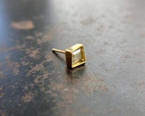 Salt and Pepper Diamond Kite Single Stud