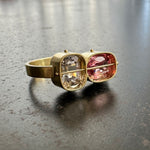 Captured Spinel Duo Ring