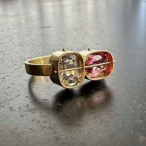 
                
                    Load image into Gallery viewer, Captured Spinel Duo Ring
                
            